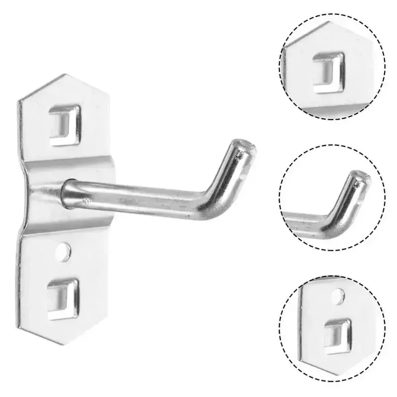 Crochets inclinés en acier pour panneau perforé (Lot de 1 à 10) - Image 3
