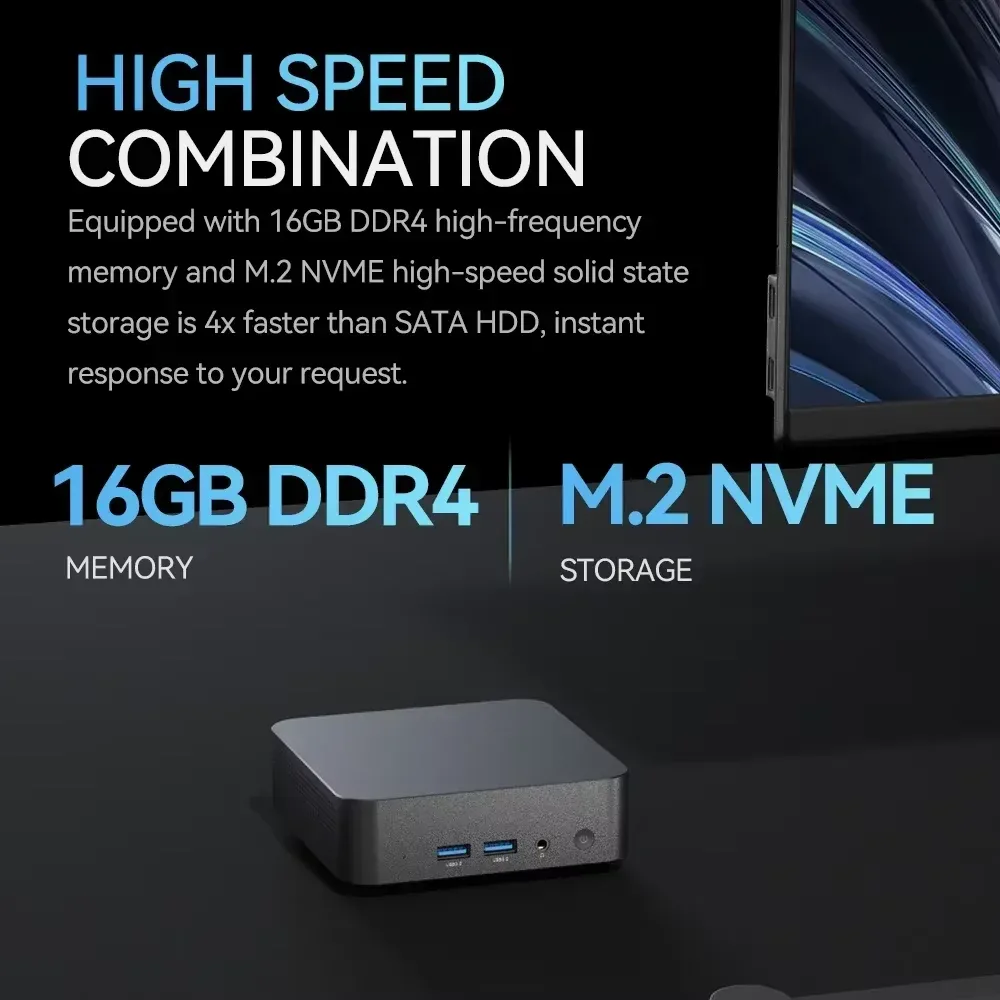 Mini PC Windows 11 - Intel Core i9-8950HK, 16 Go RAM DDR4, SSD 2 To, Wi-Fi 6, Bluetooth 5.2 - Image 2