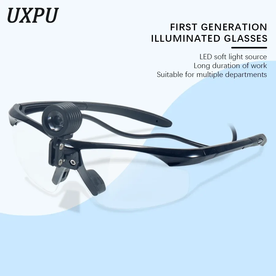 Lampe frontale de chirurgie dentaire sur monture de lunettes - Image 1