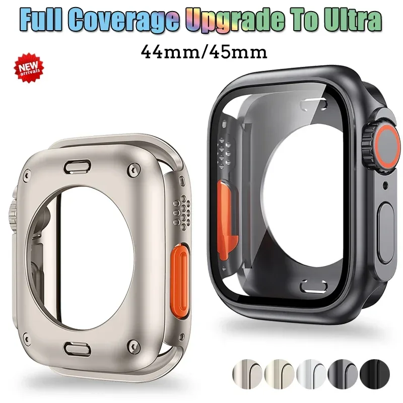 Coque de protection intégrale 360° avec verre trempé pour Apple Watch (44/45 mm) - Style Ultra - Image 1