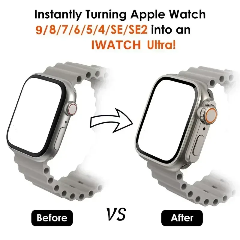 Coque de protection intégrale 360° avec verre trempé pour Apple Watch (44/45 mm) - Style Ultra - Image 3