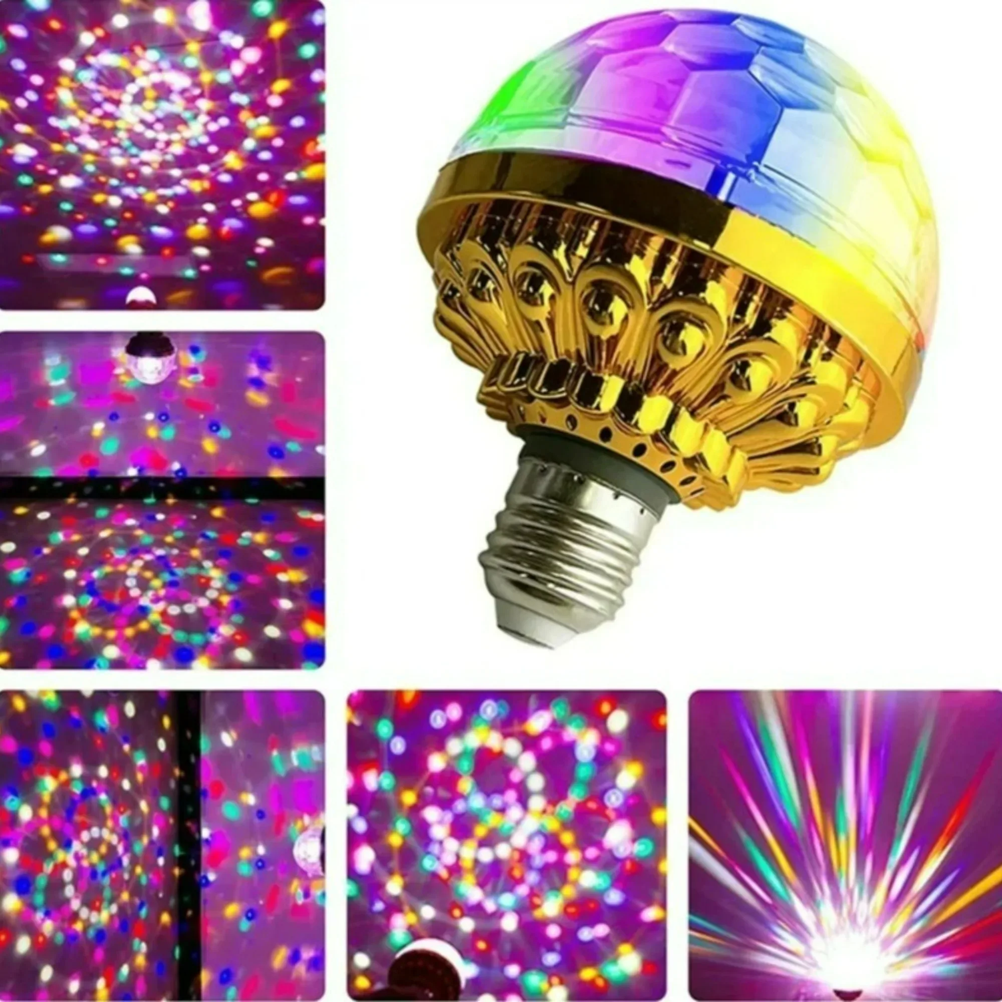 Mini Boule Magique LED Rotative 360° avec Prise USB - Éclairage d'Ambiance DJ et Disco 5
