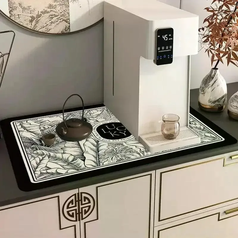 Tapis d'égouttage de vaisselle imprimé ultra-absorbant à séchage rapide - Image 3