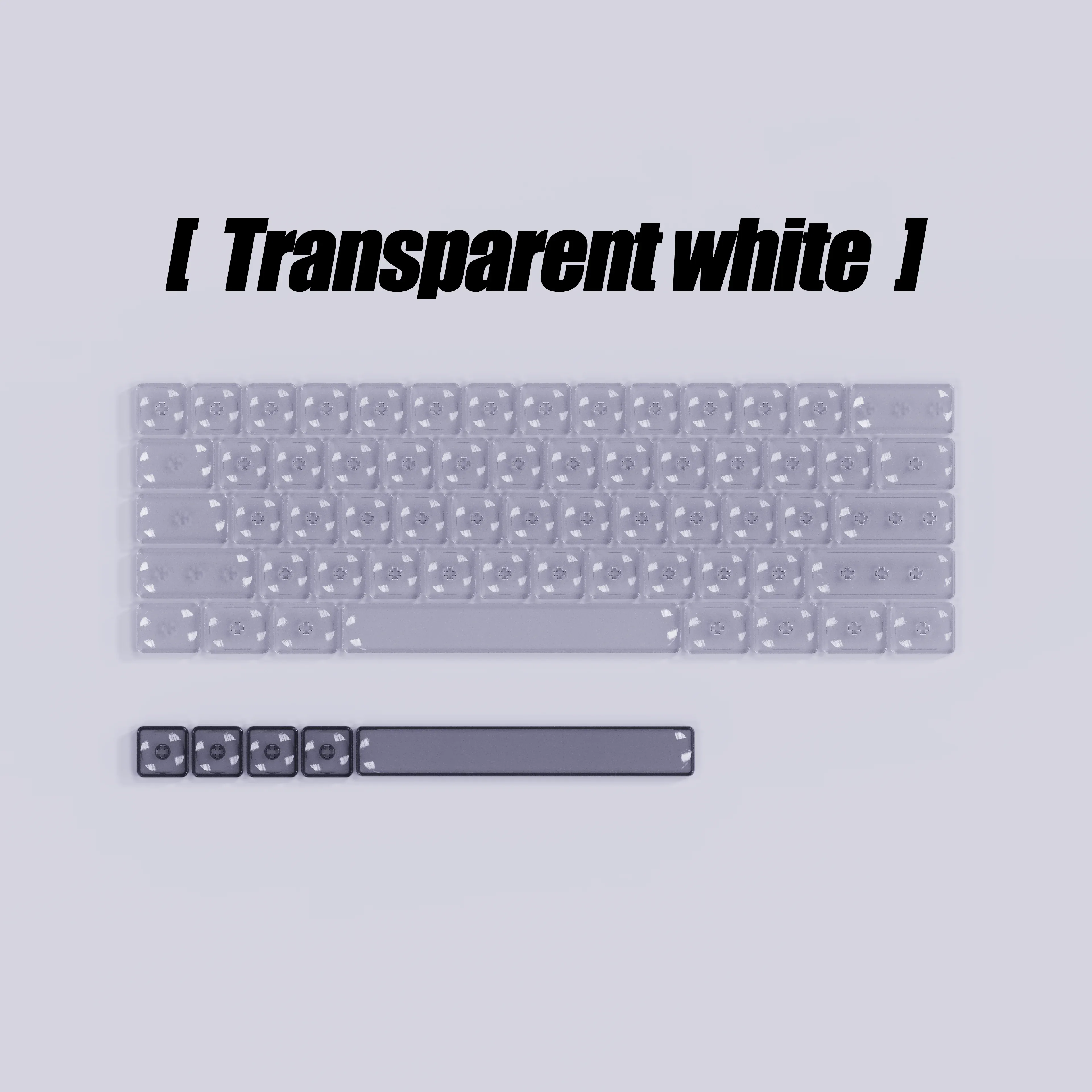 Clavier mécanique transparent en polycarbonate à profil bas 11