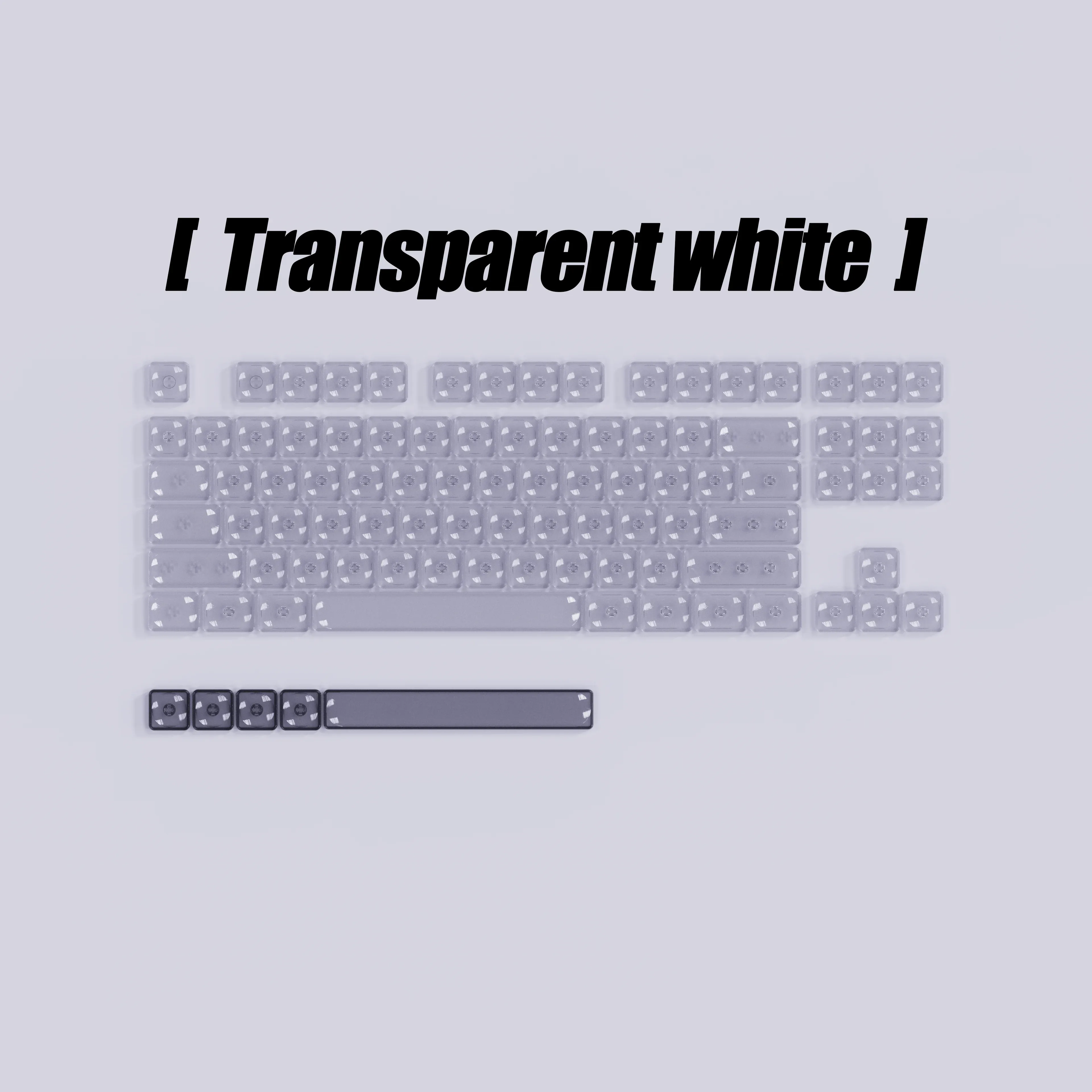 Clavier mécanique transparent en polycarbonate à profil bas 12