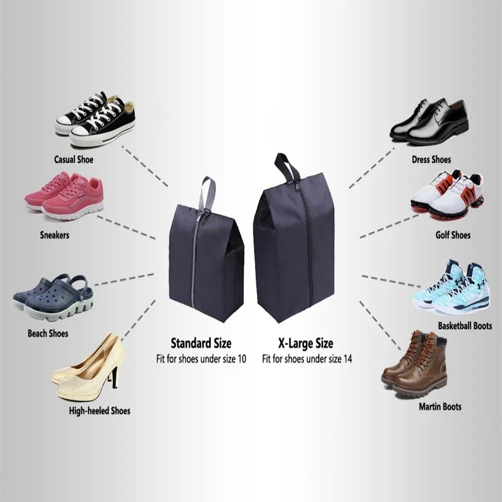 Sac à chaussures de voyage imperméable en nylon - Image 4