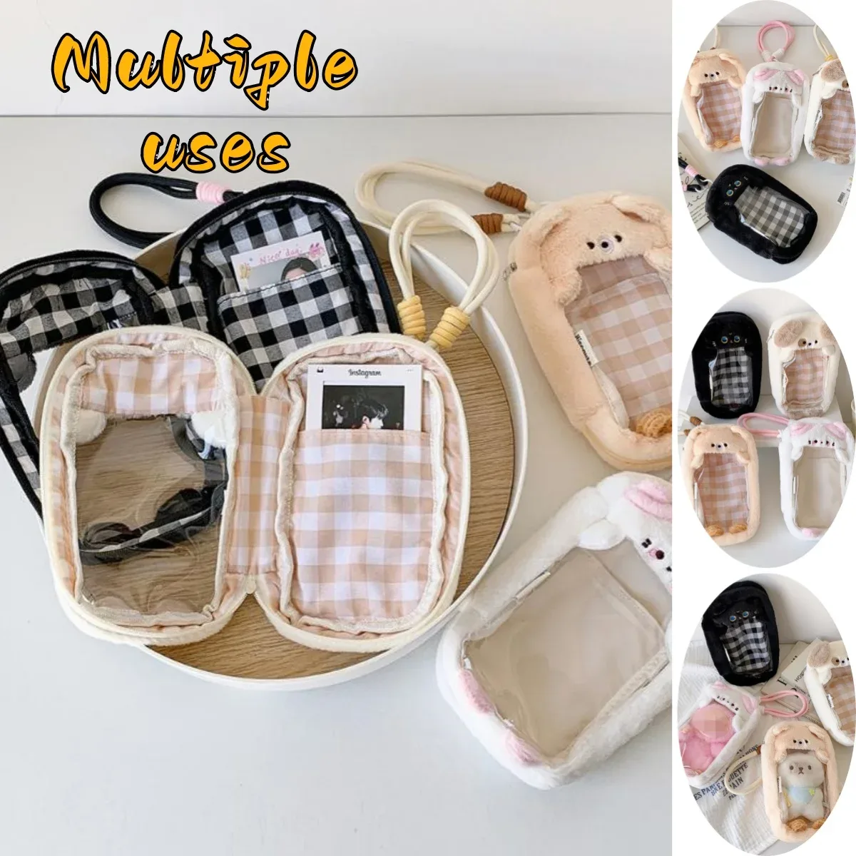 Sac de transport et d'exposition transparent pour peluches de 15 cm - Image 2