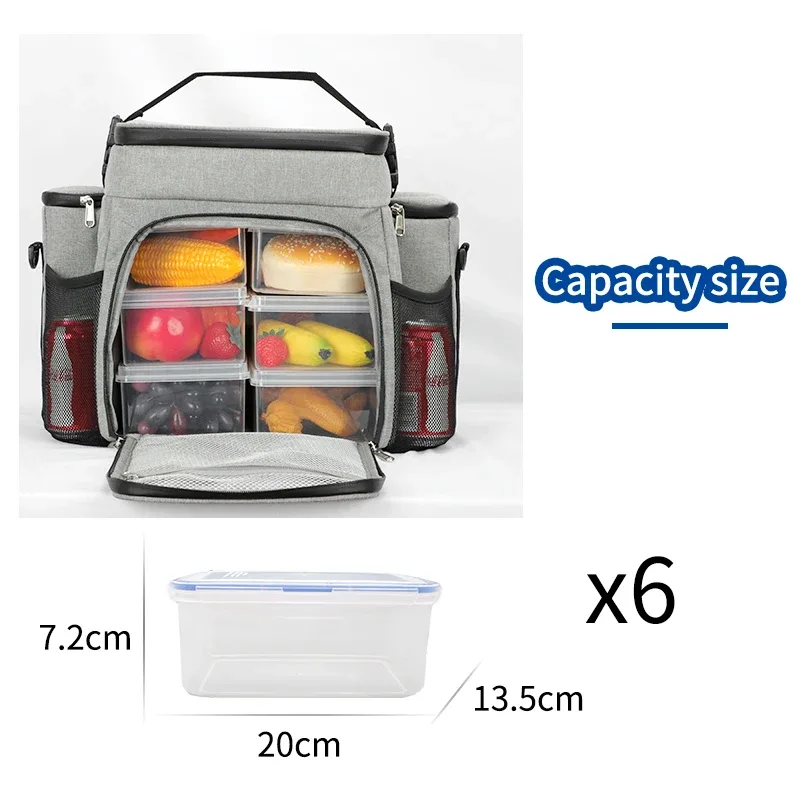 Sac isotherme à bandoulière DENUONISS 27L pour pique-nique et repas - Image 3