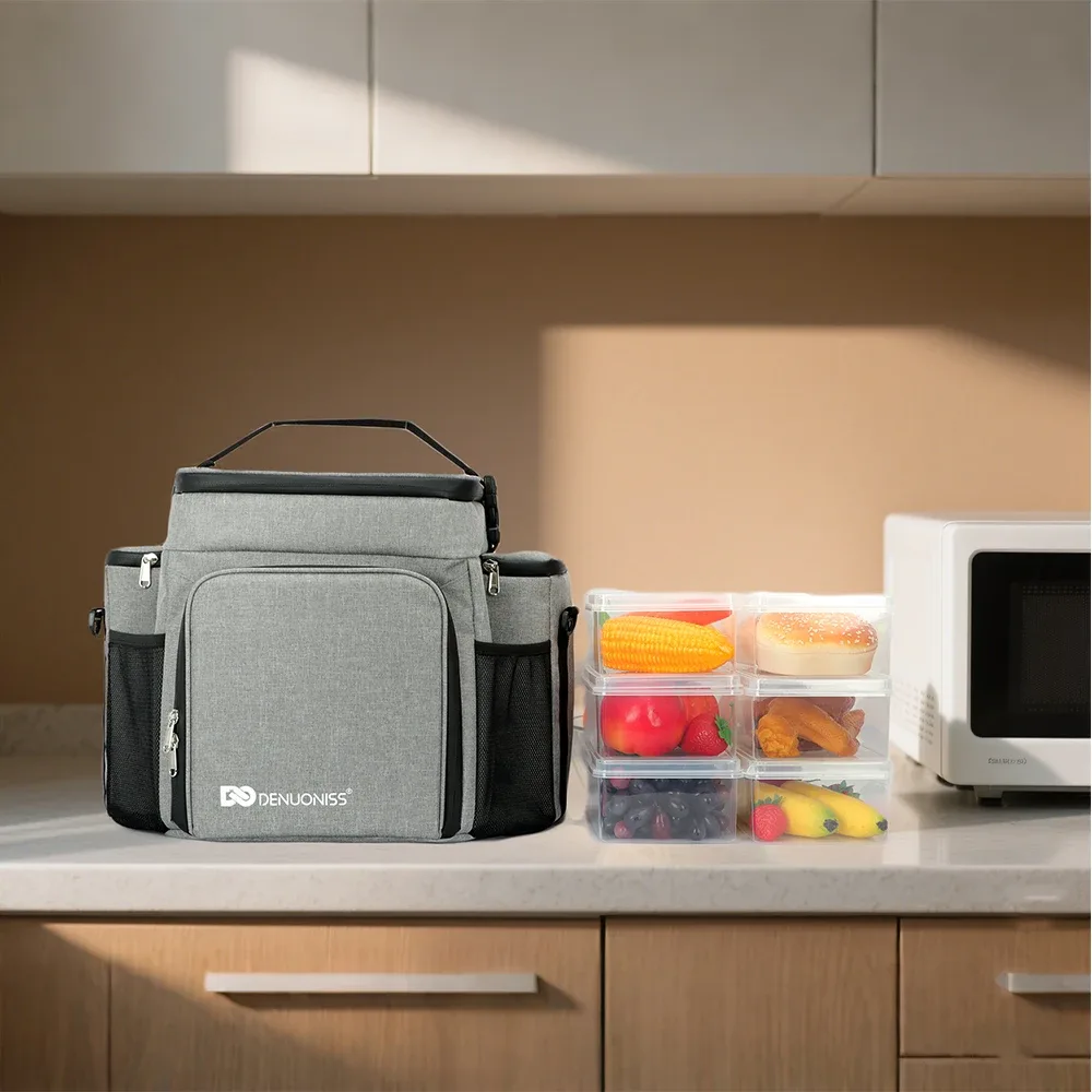 Sac isotherme à bandoulière DENUONISS 27L pour pique-nique et repas - Image 2