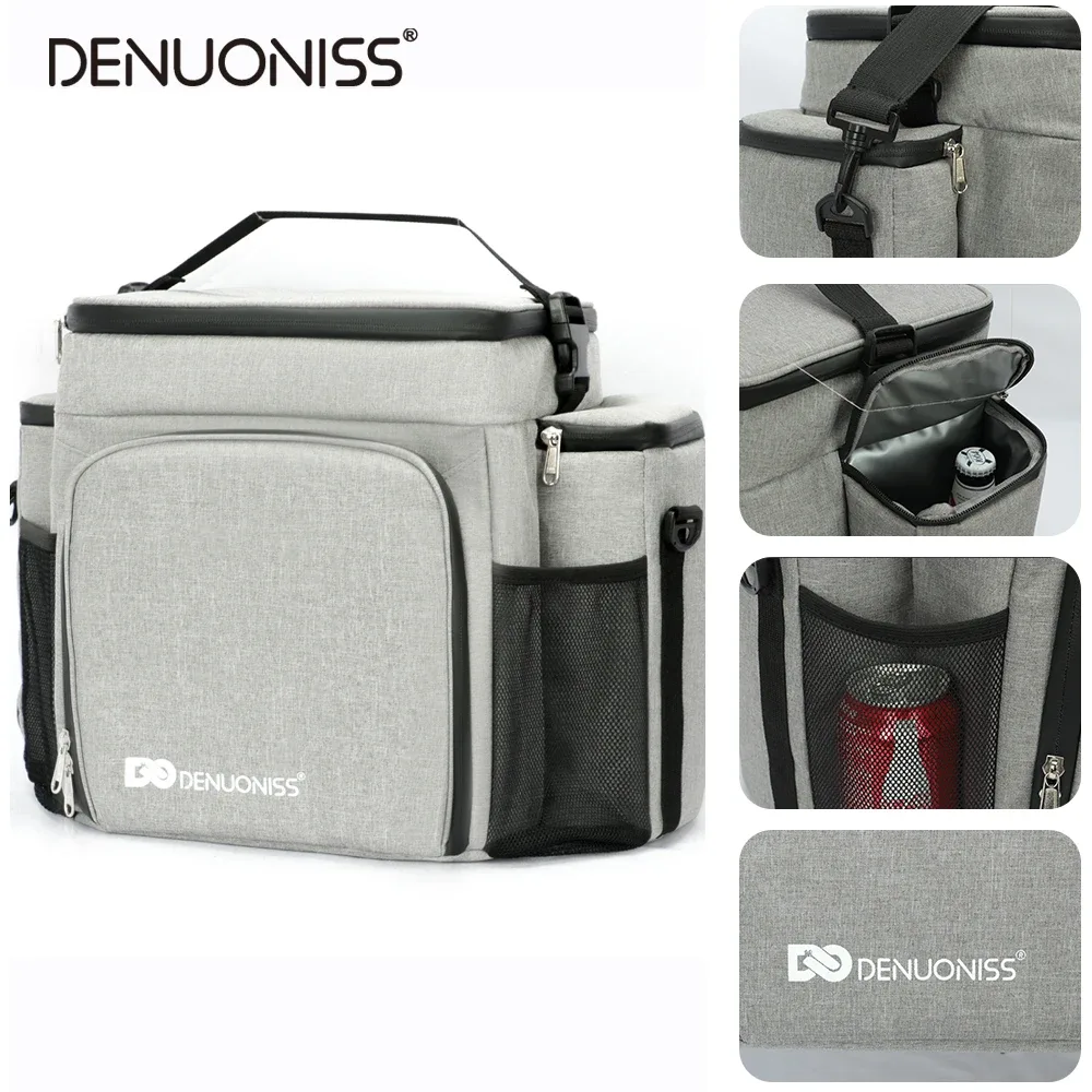 Sac isotherme à bandoulière DENUONISS 27L pour pique-nique et repas - Image 6