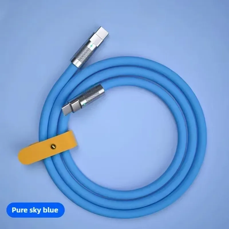 Câble de charge rapide USB-C vers USB-C 100W en silicone liquide 10