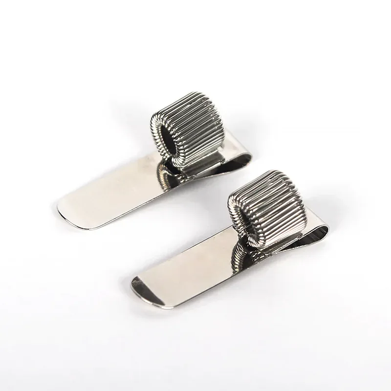 Porte-stylo métallique à ressort avec clip de poche - Image 5