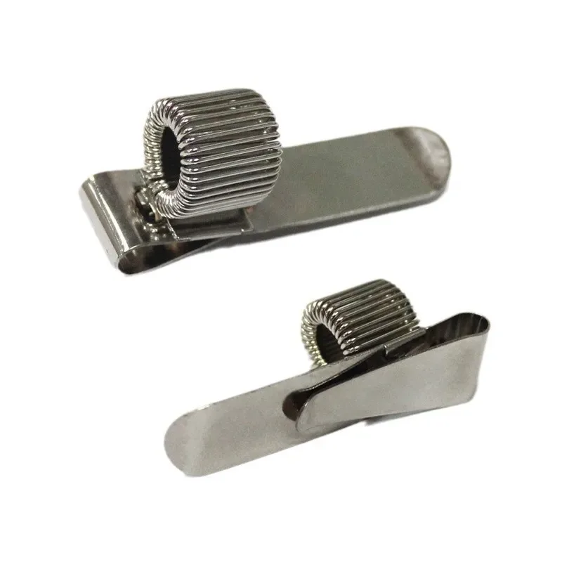 Porte-stylo métallique à ressort avec clip de poche - Image 4