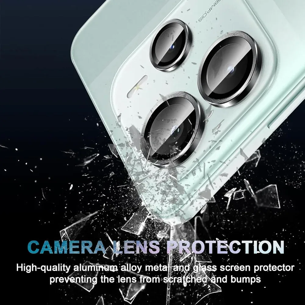 Protection d'objectif d'appareil photo en verre et métal pour Xiaomi Redmi Note 14 Pro 5G - Image 6