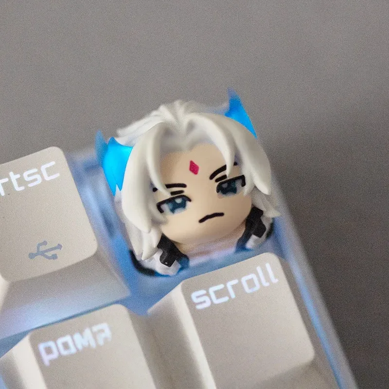 Touche de clavier artisanale en résine - Thème La Fille du Vide - Image 2