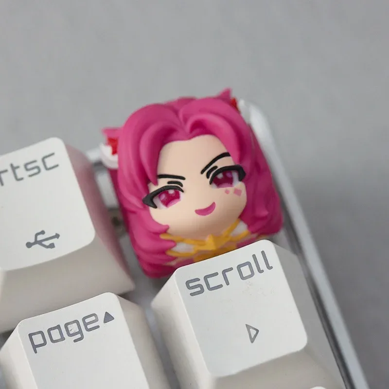 Touche de clavier artisanale en résine - Thème La Fille du Vide - Image 3