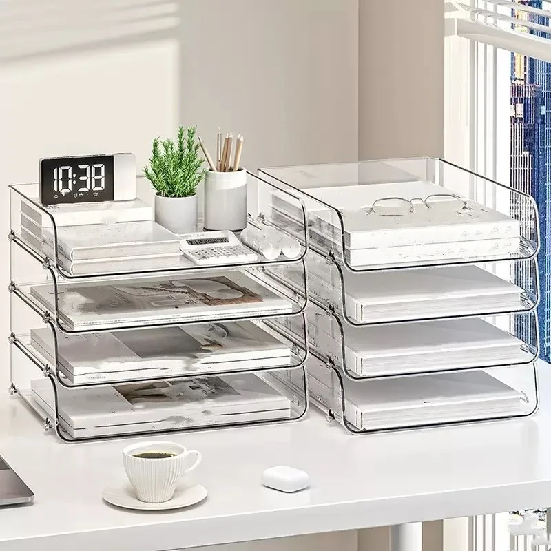 Organisateur de bureau transparent pour documents - Image 1