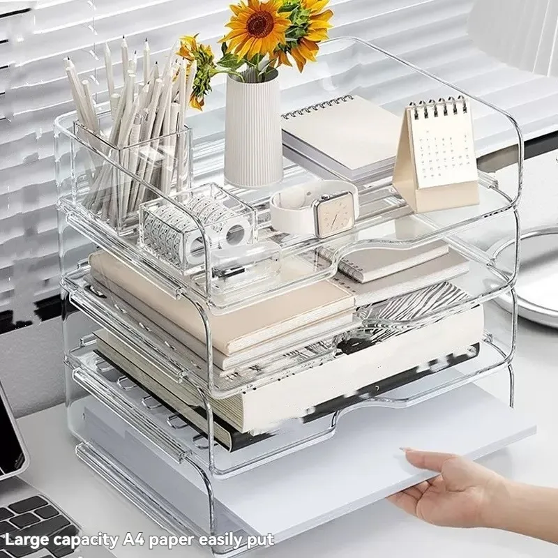 Organisateur de bureau transparent pour documents - Image 3
