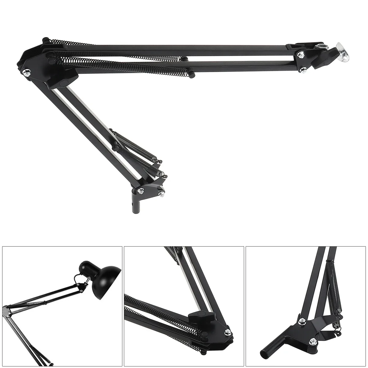 Support de bureau articulé universel en métal pour lampe et microphone - Image 1