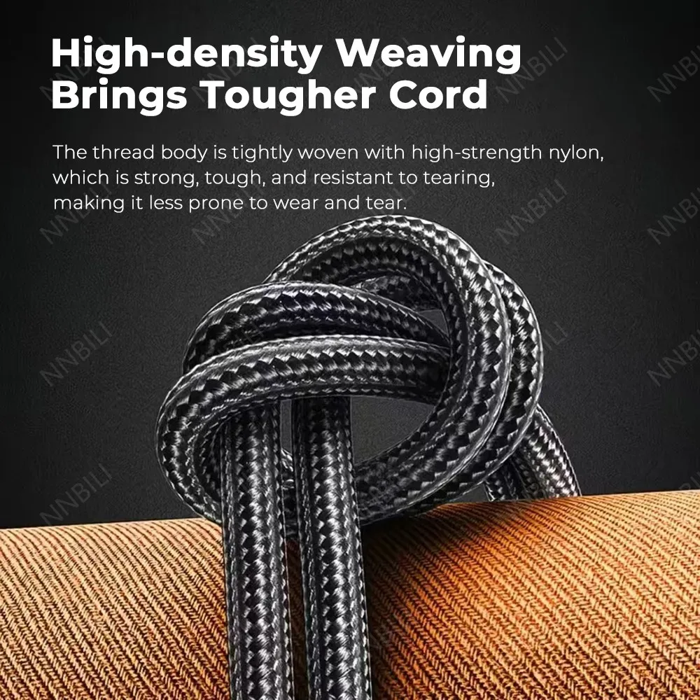 Câble USB Type-C NNBILI 120W/66W 6A en nylon tressé - Charge rapide pour Samsung, Huawei et Honor - Image 3