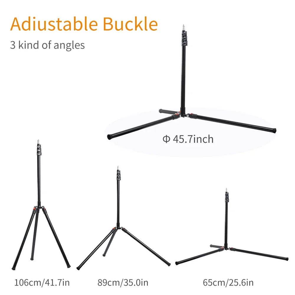 Support d'éclairage en aluminium K&F Concept 2,3 m pour boîtes à lumière, parapluies et fonds - Image 3