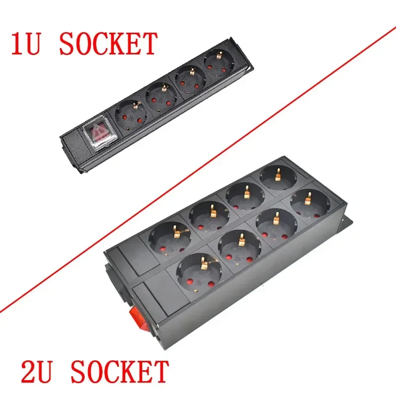 PDU - Unité de Distribution d'Énergie Rackable, Prises Schuko, Boîtier en Alliage d'Aluminium, Entrée IEC C14 - Image 3