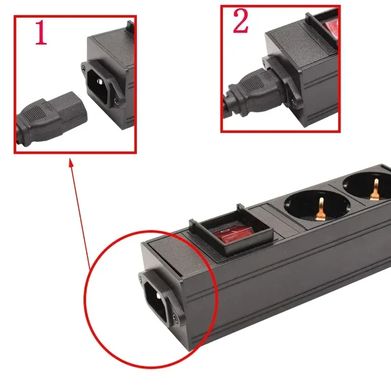 PDU - Unité de Distribution d'Énergie Rackable, Prises Schuko, Boîtier en Alliage d'Aluminium, Entrée IEC C14 - Image 2