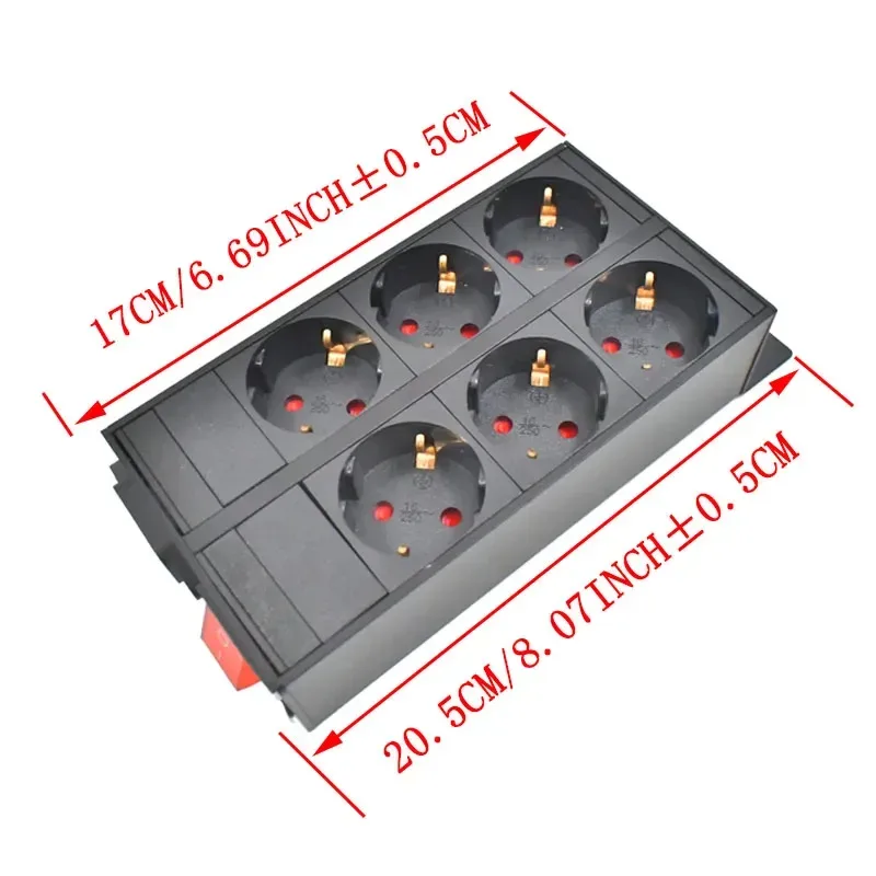 PDU - Unité de Distribution d'Énergie Rackable, Prises Schuko, Boîtier en Alliage d'Aluminium, Entrée IEC C14 23
