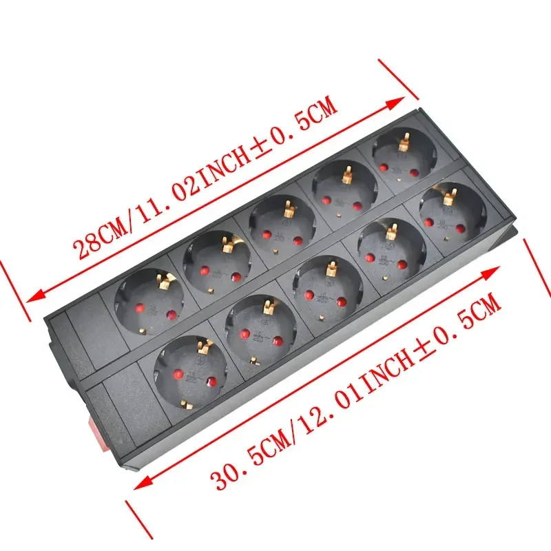 PDU - Unité de Distribution d'Énergie Rackable, Prises Schuko, Boîtier en Alliage d'Aluminium, Entrée IEC C14 25