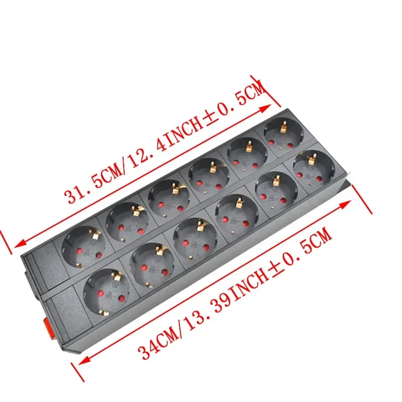 PDU - Unité de Distribution d'Énergie Rackable, Prises Schuko, Boîtier en Alliage d'Aluminium, Entrée IEC C14 27