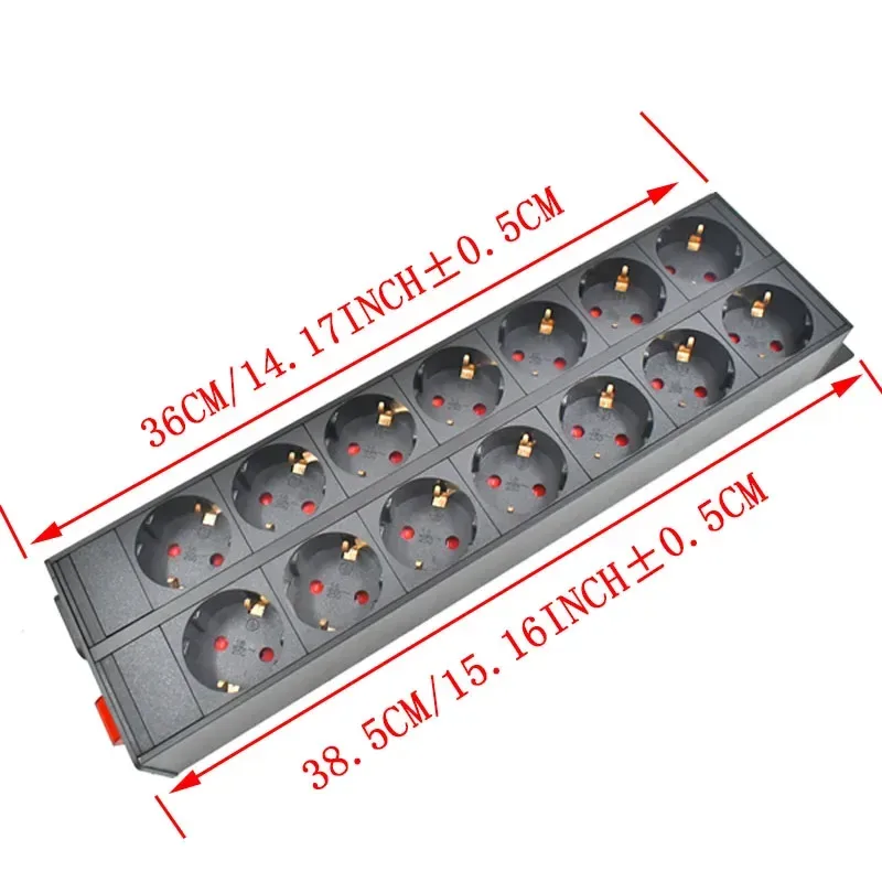 PDU - Unité de Distribution d'Énergie Rackable, Prises Schuko, Boîtier en Alliage d'Aluminium, Entrée IEC C14 26