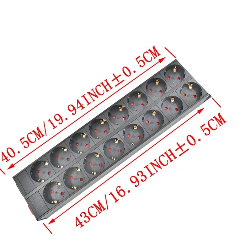 PDU - Unité de Distribution d'Énergie Rackable, Prises Schuko, Boîtier en Alliage d'Aluminium, Entrée IEC C14 19