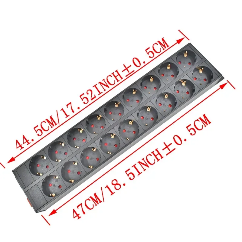 PDU - Unité de Distribution d'Énergie Rackable, Prises Schuko, Boîtier en Alliage d'Aluminium, Entrée IEC C14 20
