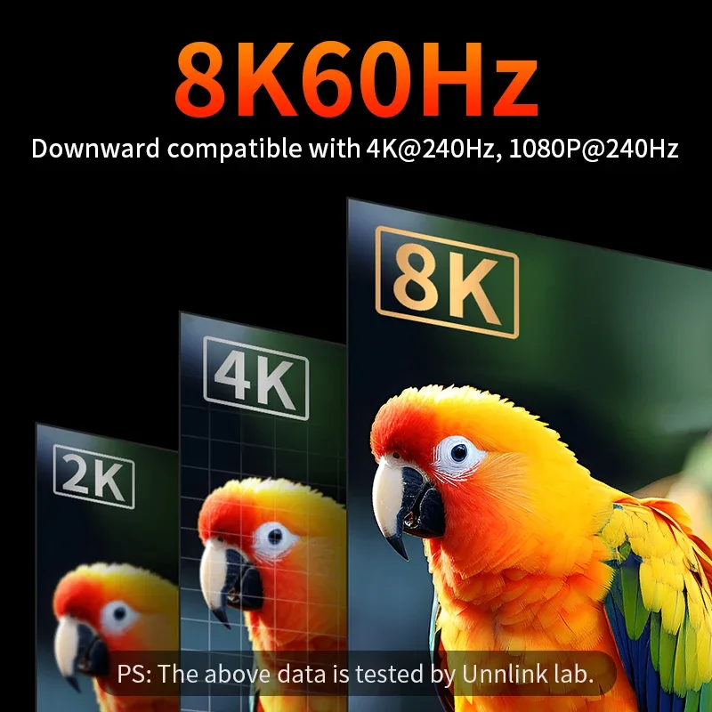 Unnlink Câble DisplayPort 1.4 vers HDMI 8K 60Hz / 4K 240Hz - Convertisseur Actif - Image 3