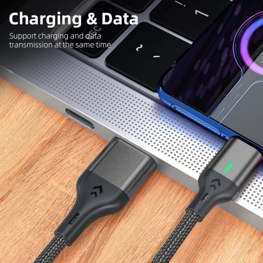 AUFU Câble de Charge Magnétique 3A - Type-C, Micro-USB et Lightning - Image 3