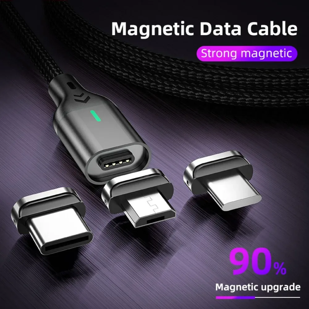 AUFU Câble de Charge Magnétique 3A - Type-C, Micro-USB et Lightning - Image 2