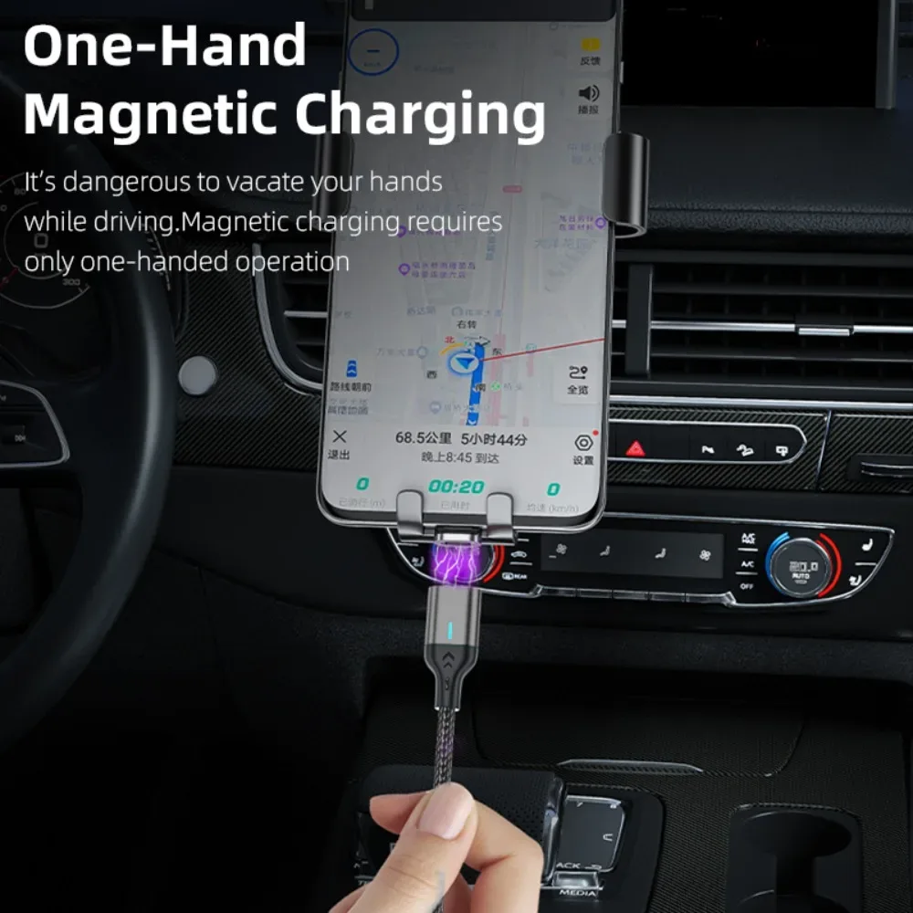 AUFU Câble de Charge Magnétique 3A - Type-C, Micro-USB et Lightning - Image 5