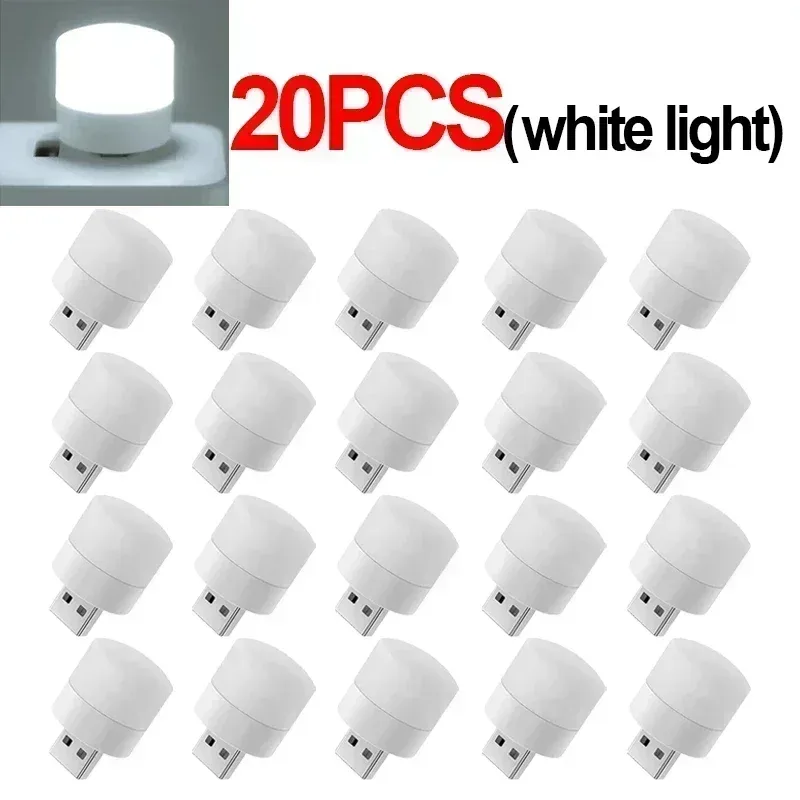Mini Lampe de Lecture LED USB - Veilleuse Blanc Chaud avec Protection Oculaire - Image 1