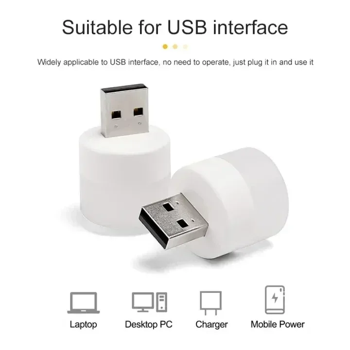 Mini Lampe de Lecture LED USB - Veilleuse Blanc Chaud avec Protection Oculaire - Image 5