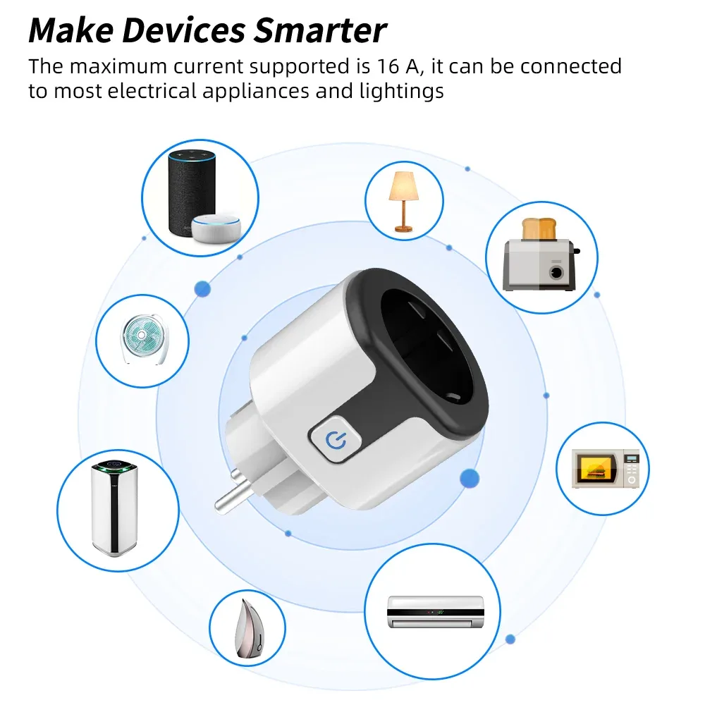 AXUS - Prise Connectée WiFi 16A EU compatible Tuya & Smart Life - Image 3