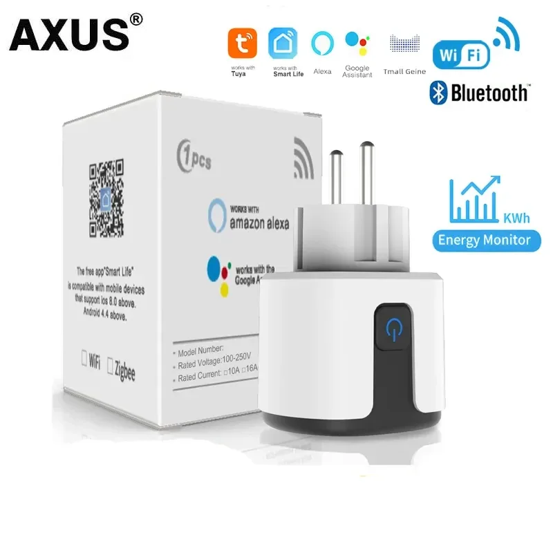 AXUS - Prise Connectée WiFi 16A EU compatible Tuya & Smart Life - Image 1