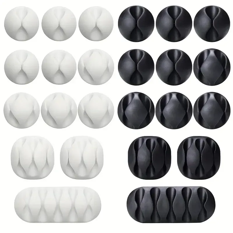 Organisateur de câbles en silicone pour bureau et voiture - Image 1