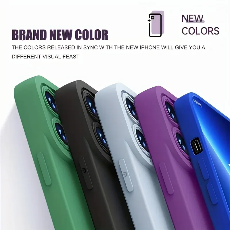 Coque en silicone liquide antichoc avec protection d'objectif pour Xiaomi POCO X7, X6, F7 Ultra, F6, F5 Pro 6