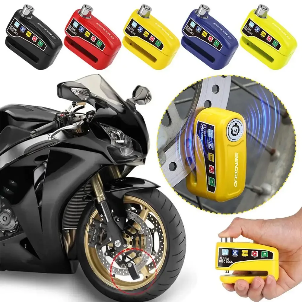 Bloque-disque avec alarme étanche pour moto, scooter et vélo - Image 1