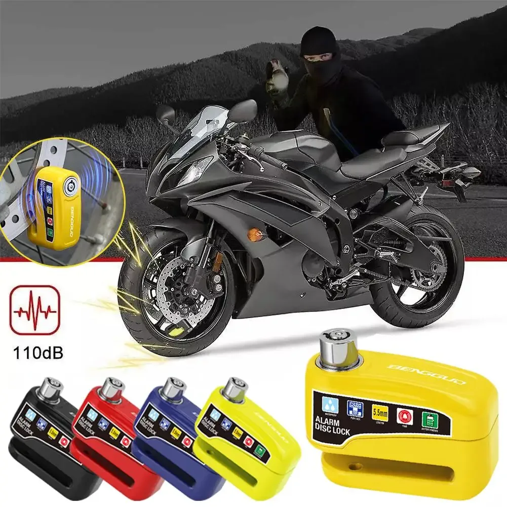 Bloque-disque avec alarme étanche pour moto, scooter et vélo - Image 2