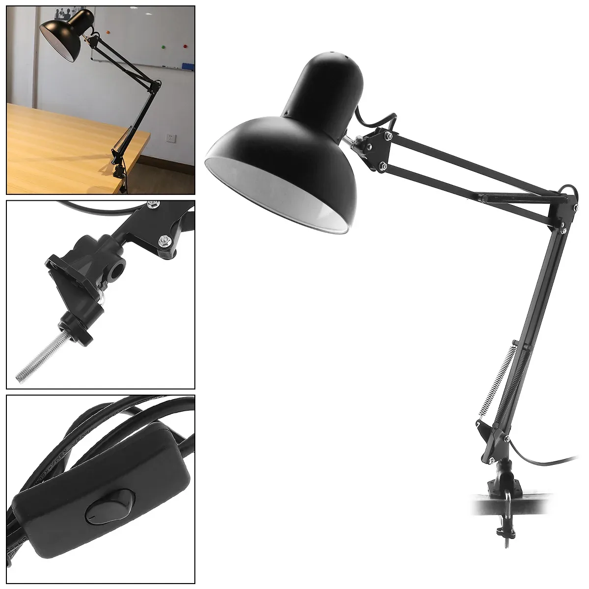 Lampe de bureau à bras articulé avec pince de fixation - Image 6