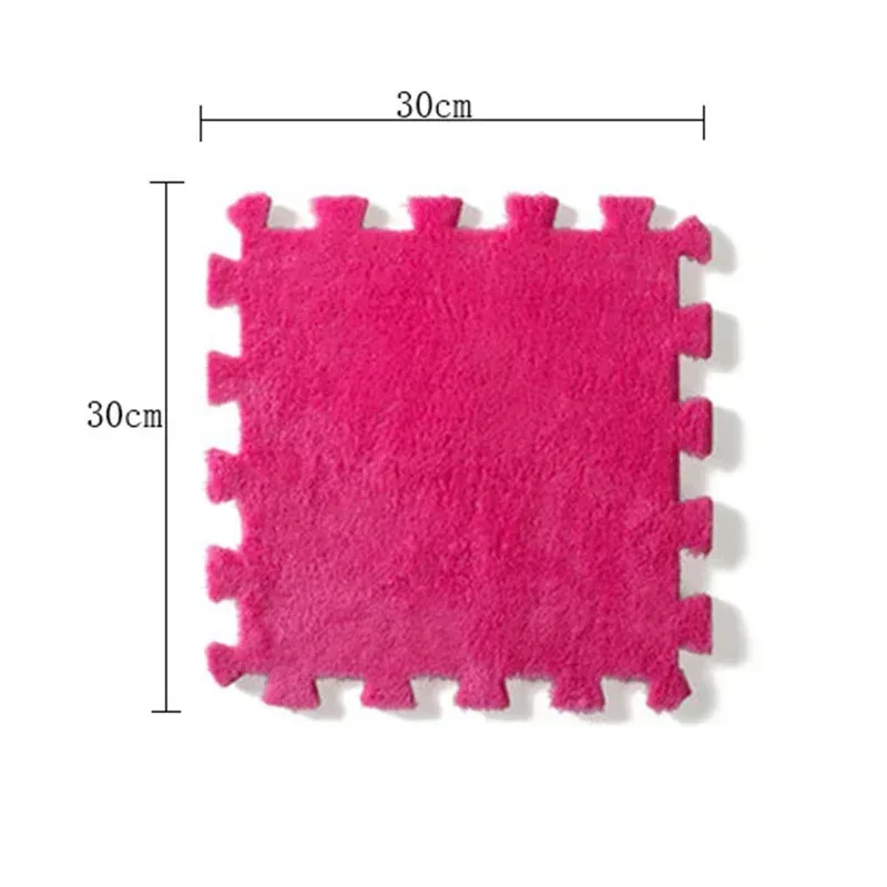 Tapis puzzle en mousse effet daim pour chambre et salon, 30x30x1 cm 6