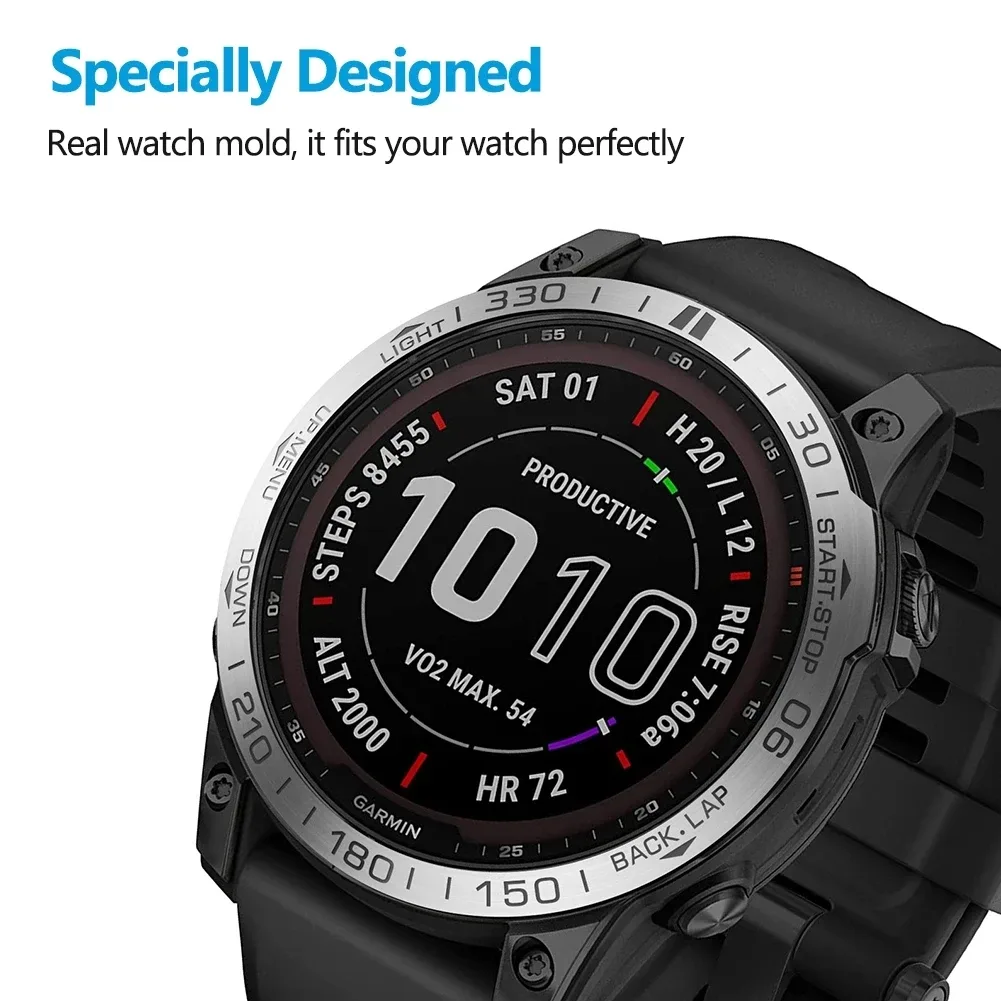 Lunette de protection métallique pour Garmin Fenix 7, 7S, 7X, Tactix et Epix Pro - Image 6