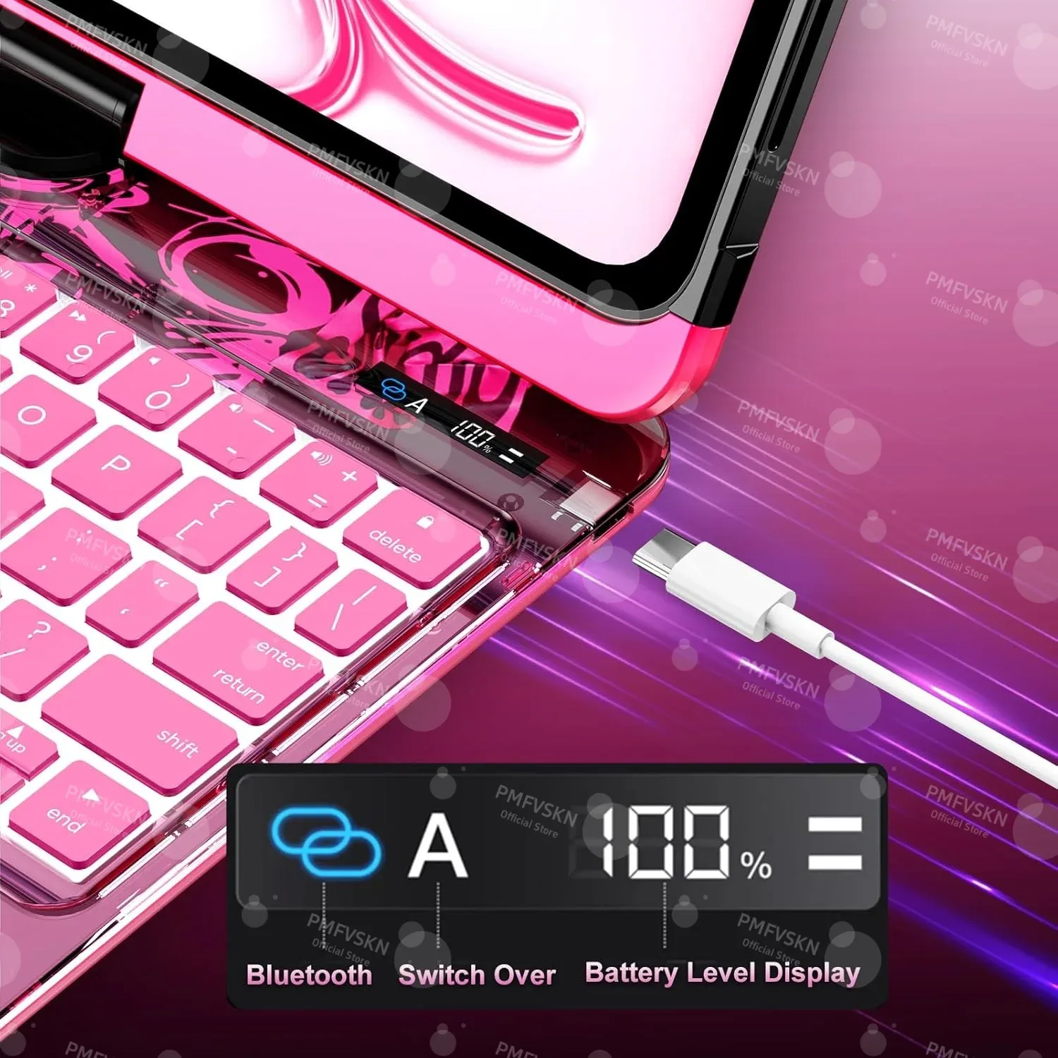 Étui Magic Keyboard rotatif 360° pour iPad Pro (11", 12.9", 13") et iPad Air (4e à 7e génération) - Image 2