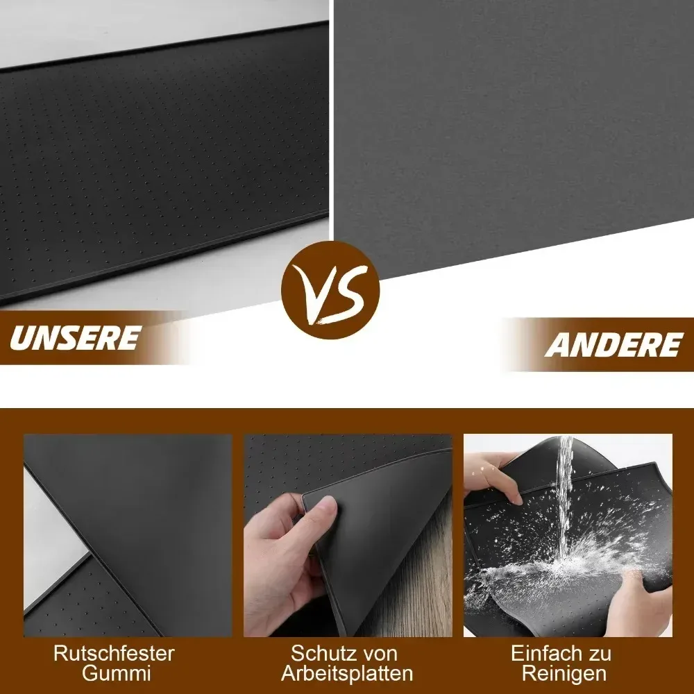 Tapis d'égouttage en silicone pour machine à café et cuisine - Image 6
